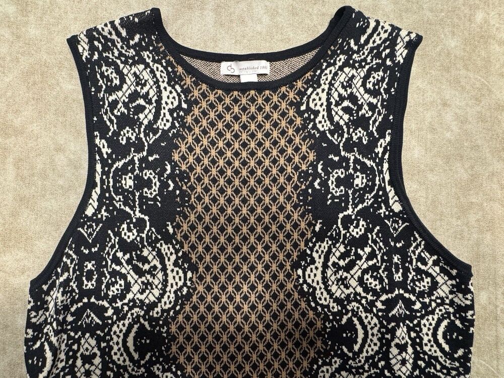 Cb Established 1962  Sleeveless Knit Dress Sz LARGE